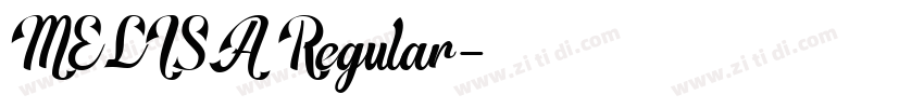 MELISA Regular字体转换